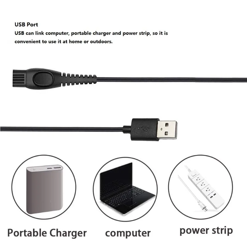 كابل شاحن 5 فولت، سلك شحن ماكينة حلاقة كهربائية لتشذيب اللحية لشركة فيليبس QP2724 QP2834 QP1924 MG9520 MG7950 BT3238 X5005 X5006 #2