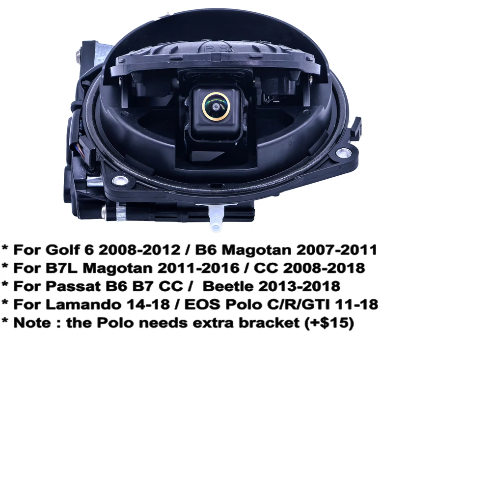 AHD 1080P/CVBS Flip Badge Rear View Camera for VW Golf 5 6 7 Passat B6 B7 B8 Passat Polo CC Beetle T-Roc with OEM Emblem image 3