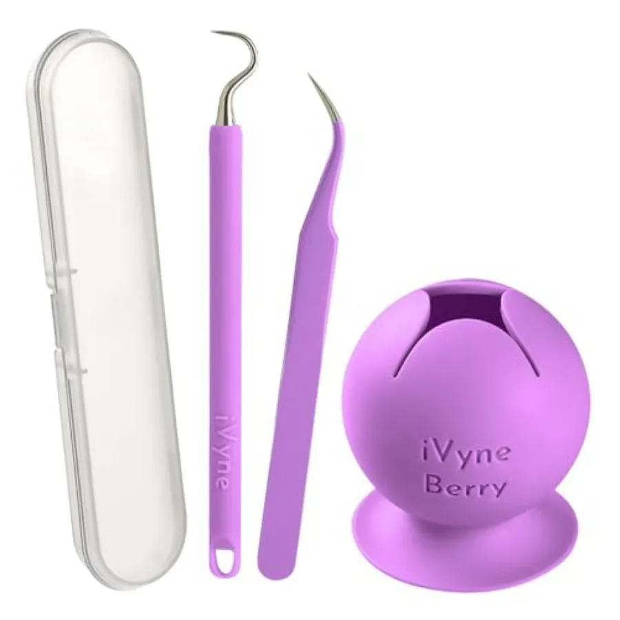 

Berry and Silicone Weeding Tools - Suction Vinyl Weeder, Craft Tweezer, Scrap Collector Holder, Storage for Cricut, Silhouette