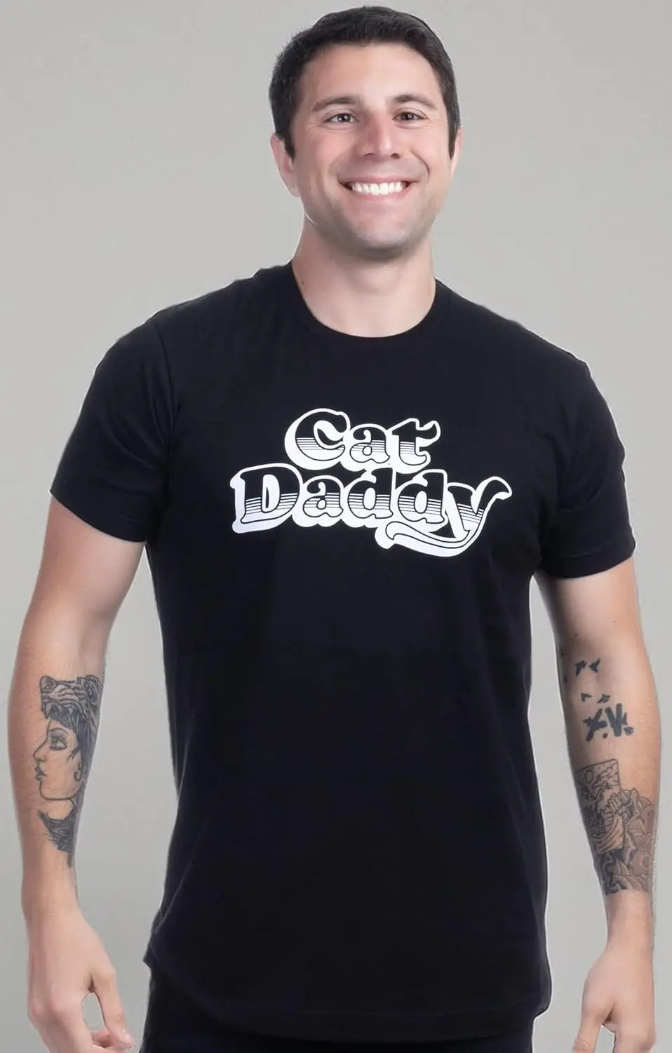 القط الأب مضحك كيتي الأب تي شيرت القط أبي مالك الفكاهة تي شيرت للرجال 100% القطن الجولة الرقبة قصيرة الأكمام للجنسين فضفاض المحملة