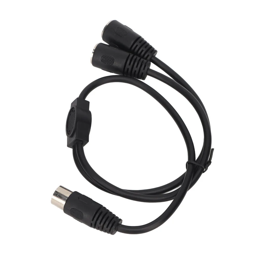 1 Male to 2 Female DIN 4PIN to 2DIN 4PIN Adapter Cable Plug and Play 0.5m/1.6ft 4 Pin DIN Y Splitter Cable