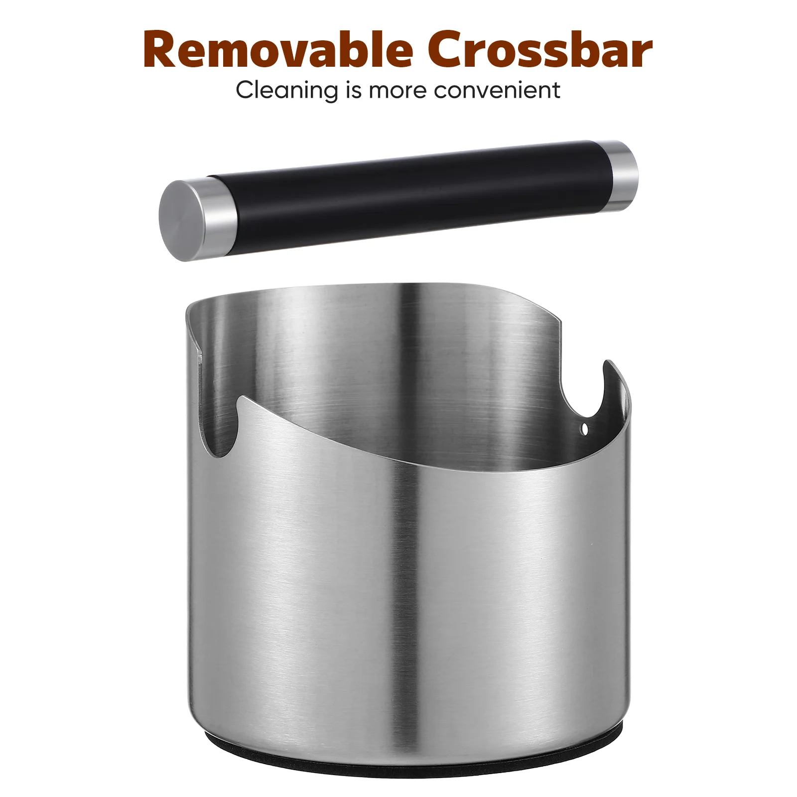 Coffee Grounds Bucket Powder Espresso Dump Bin Slag Descaler Tea-waste Storage Stainless Steel Maker