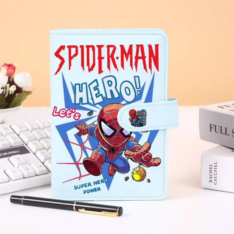 Marvel Spiderman Peripheral Movies Creative Portable Diary PU Metal Magnetic Buckle Student Living Page Notepad Gift Wholesale