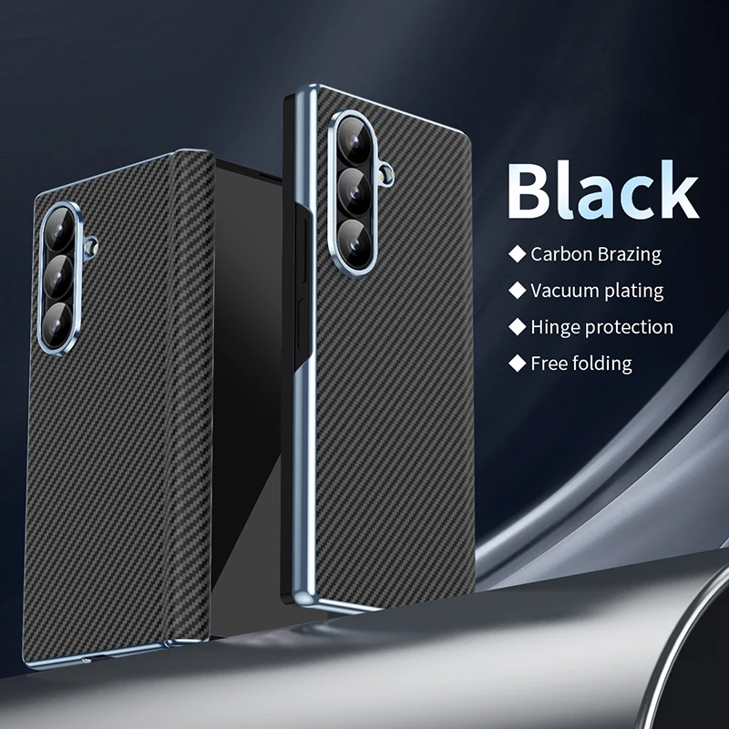 

Case For Samsung Galaxy Z Fold 7 6 5 4 Kevlar Patterned Back Shell Design Hard Mobile Phone Case Cover