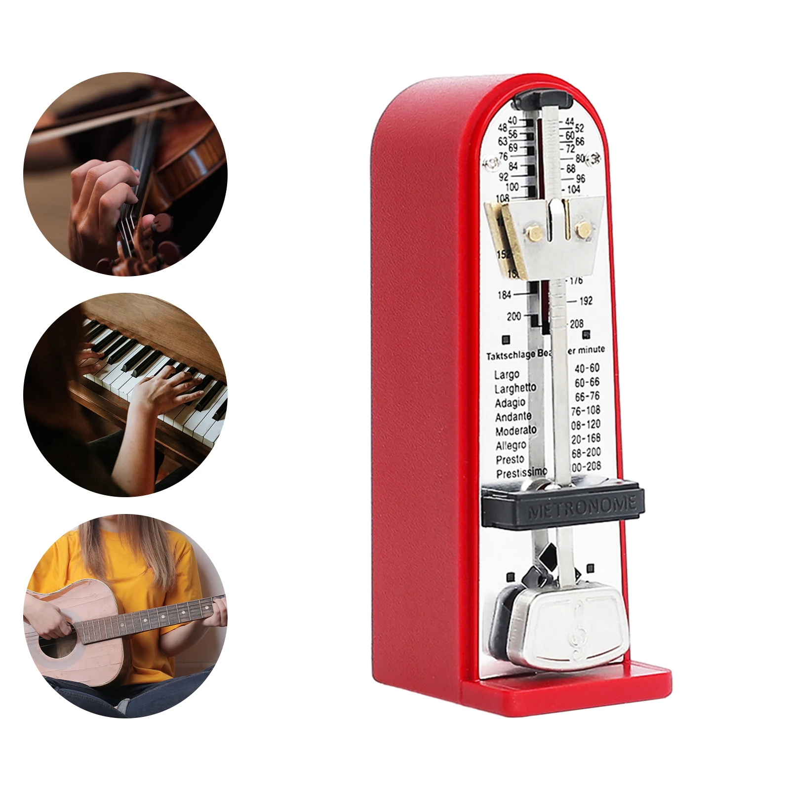 Mechanical Metronome Universal Metronome for Guitar Ukulele Music Instrument Universal Metronome High Precision Tempo Beginners