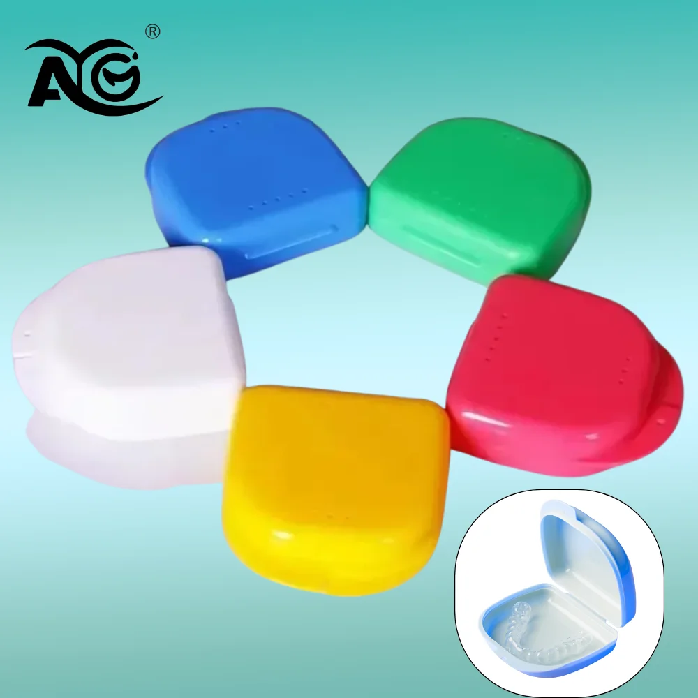 

50 Pieces Dental Retainer Denture Storage Box Mouthguard Partial Denture Case Orthodontic Small Prosthesis Teeth Container Boxes