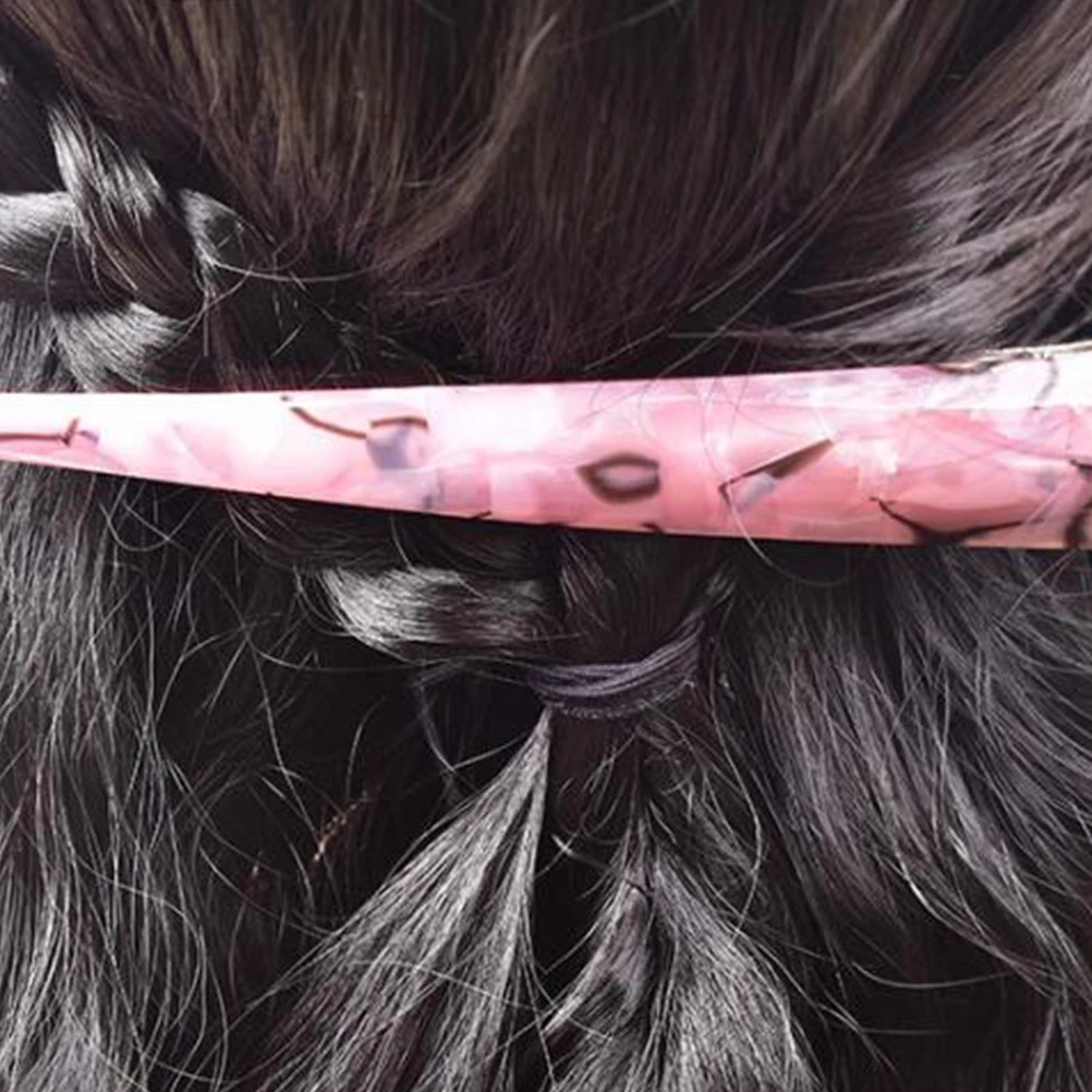 

6pcs Fashion Hair Clips Ox Horn Design Durable Large Ponytail Clamps For Women Lightweight Travel Hair Accessories Mixed Color