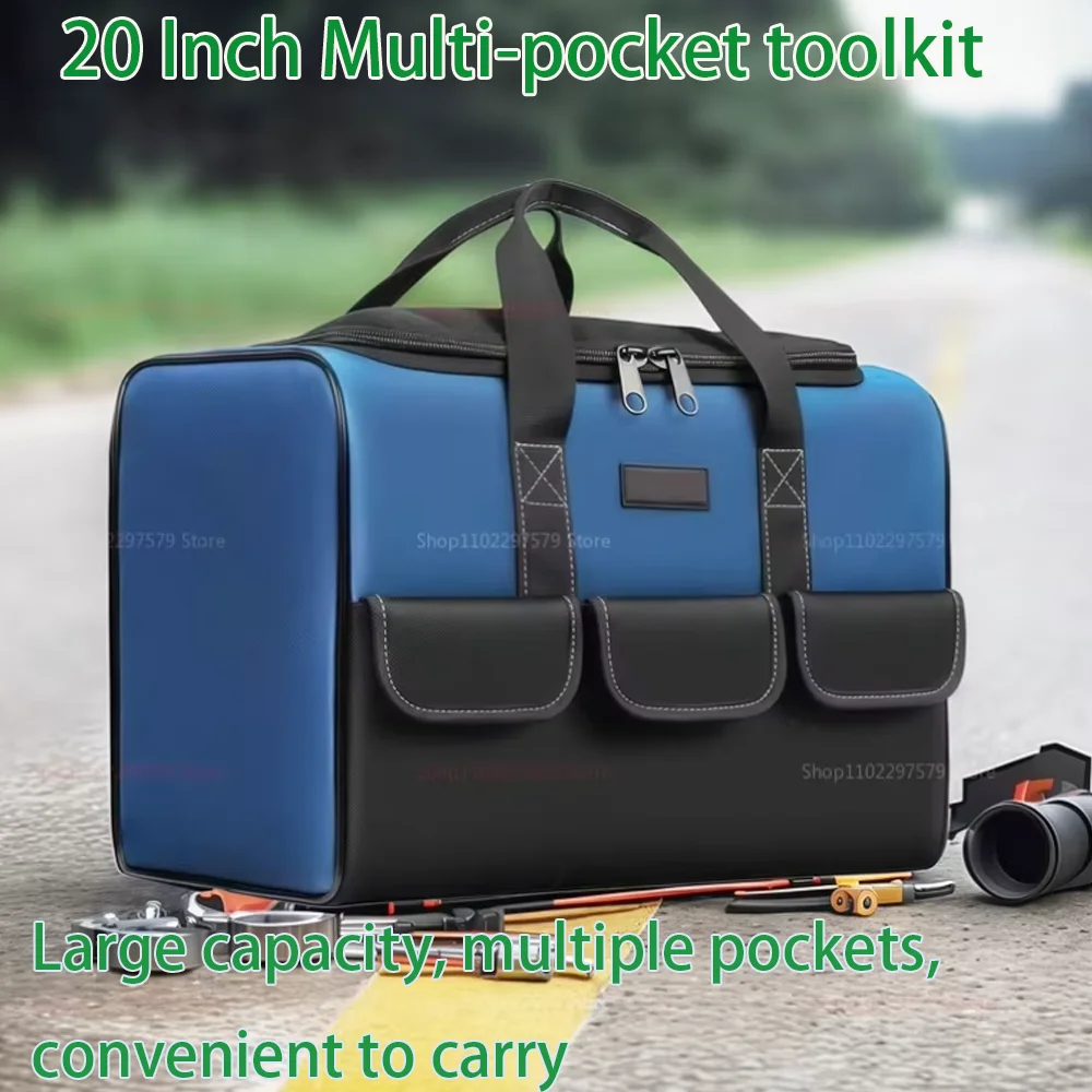 

Новая сумка для инструментов с более вместительностью, водонепроницаемый органайзер для инструментов с несколькими карманами, сумка для инструментов электрика