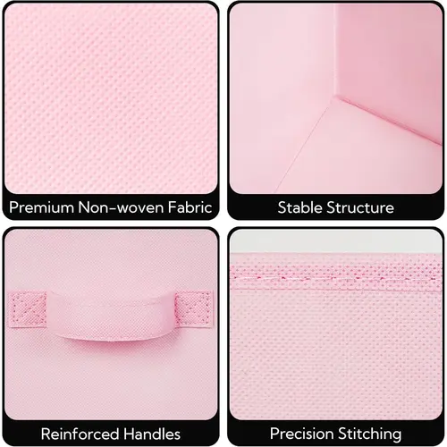 Non Woven Storage Box with Handles Foldable Fabric Storage Cube Colorful Organizer for Clothes Toys Books Shelves Closet Nursery - Image 3