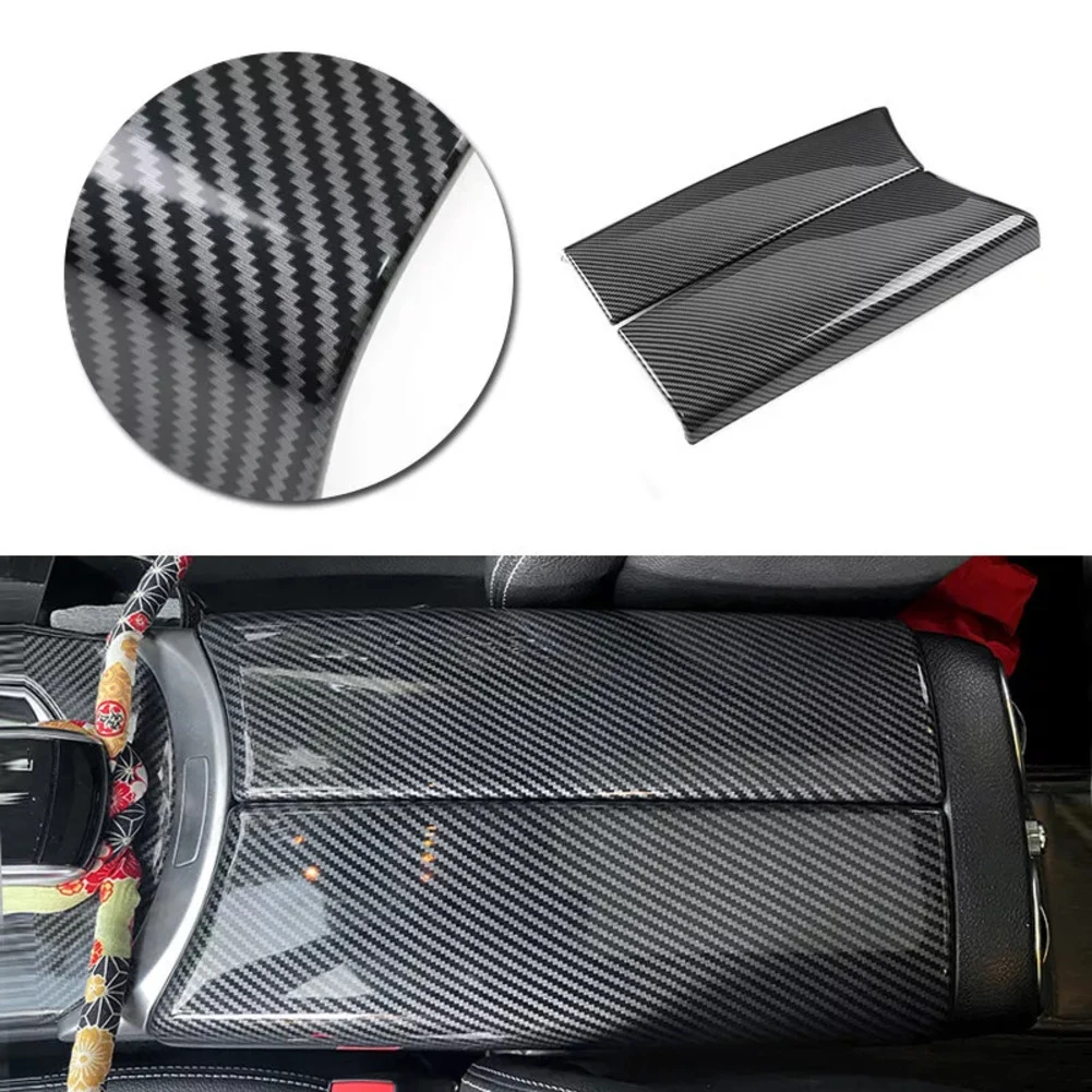 Maintain the Style and Elegance of Your Console with Carbon Black Armrest Box Cover for Mercedes for Benz C Class W205 X253 1521