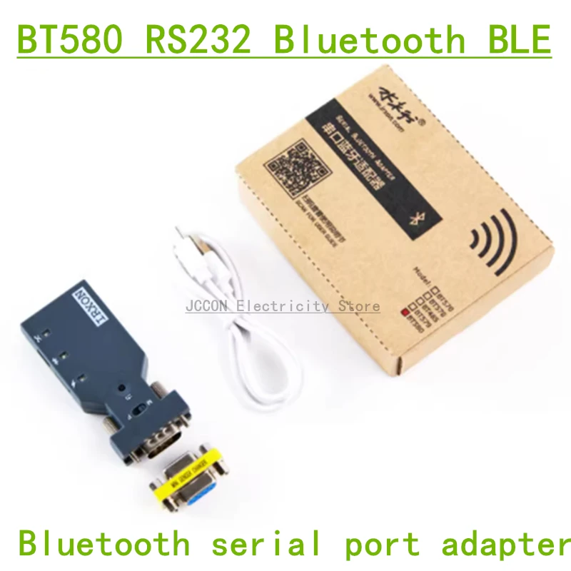 BT580 RS232 Serial Bluetooth Adapter Supporting BLE Connection To Mobile Phones Computers, etc.