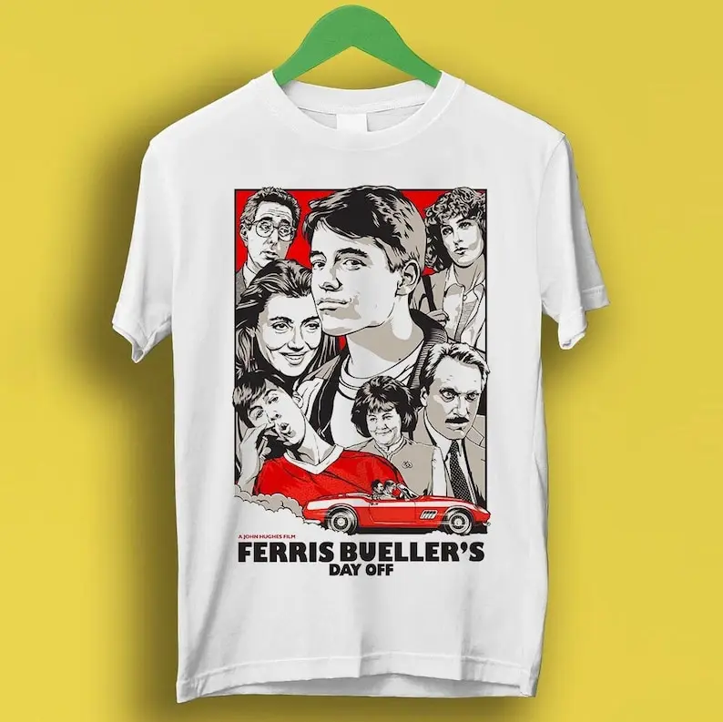 

Ferris Bueller's Day Off 80s Teen Comedy Gift Funny Meme Tee Style Unisex Gamer Cult Movie Music T Shirt P1427