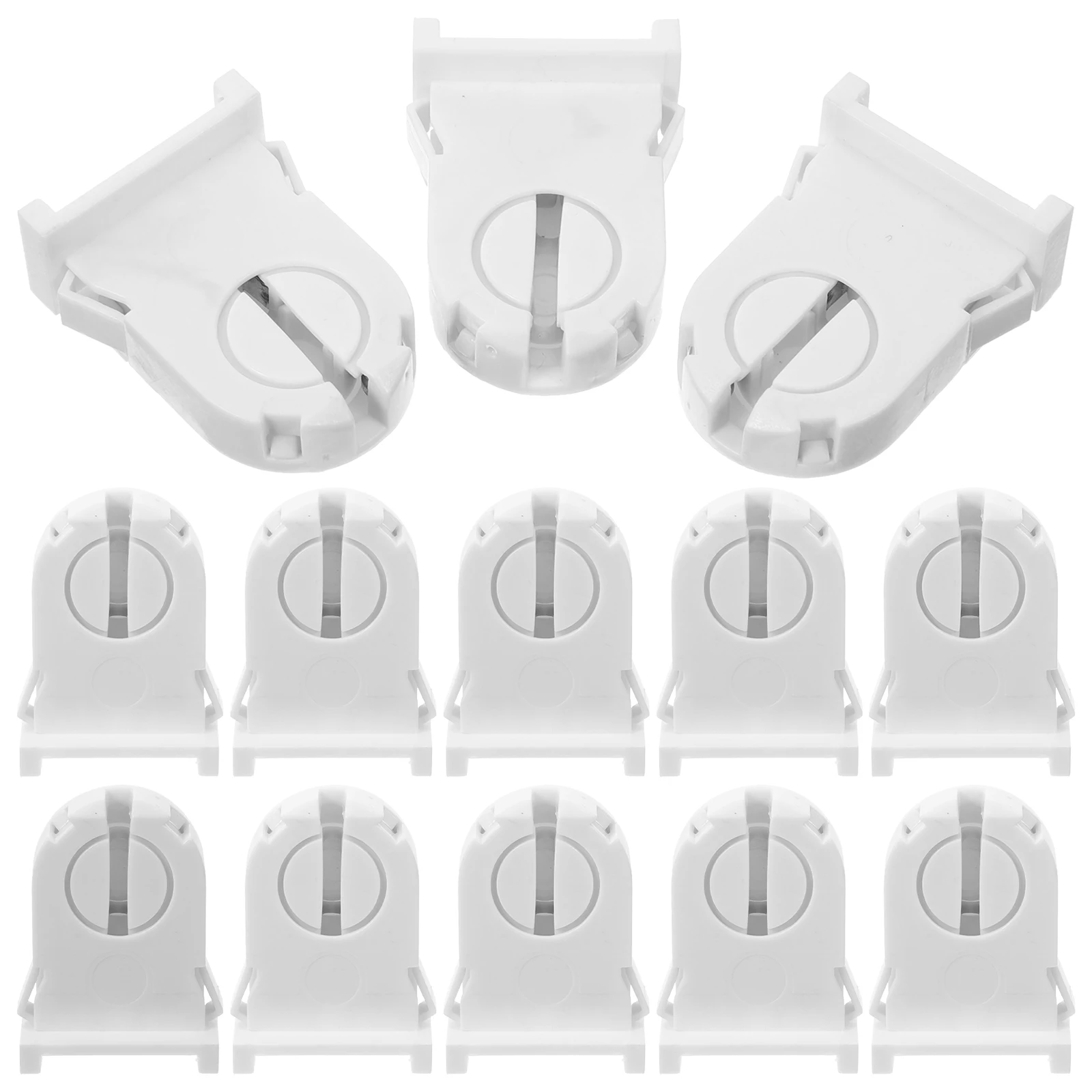 

20pcs Light Tube Lamp Bracket Socket Mounting Clamp Fluorescent Clips Plastic Bulb Holder For Exhibitions Displays Shopping