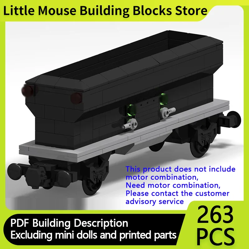 

City Car Model MOC Building Bricks 4 Wheel-Bulk Freight Wagon Modular Technology Children Holiday Gifts Assemble Toys Suit