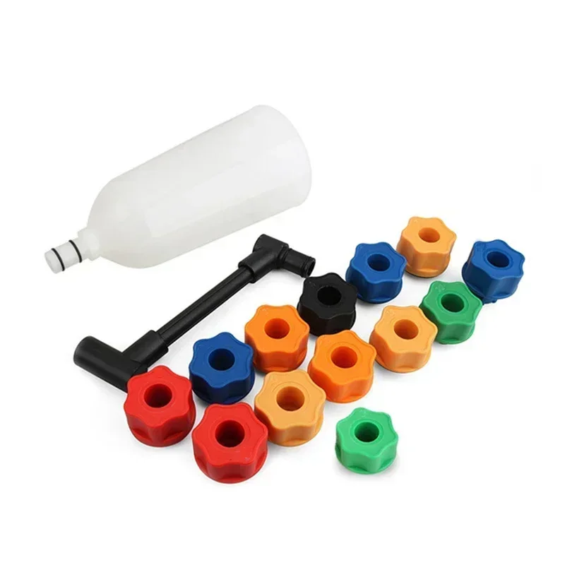 15Pcs 2L Oil Funnel Kit Spill-Free Oil Filling Funnel, with 13 Adapters, Right Angle Extension, for Automotive Oil Change