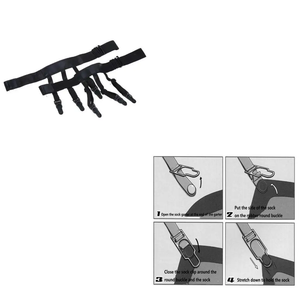652f-男性シャツステイ調整可能な弾性シャツタッカーガーターシャツホルダーノンスリップ