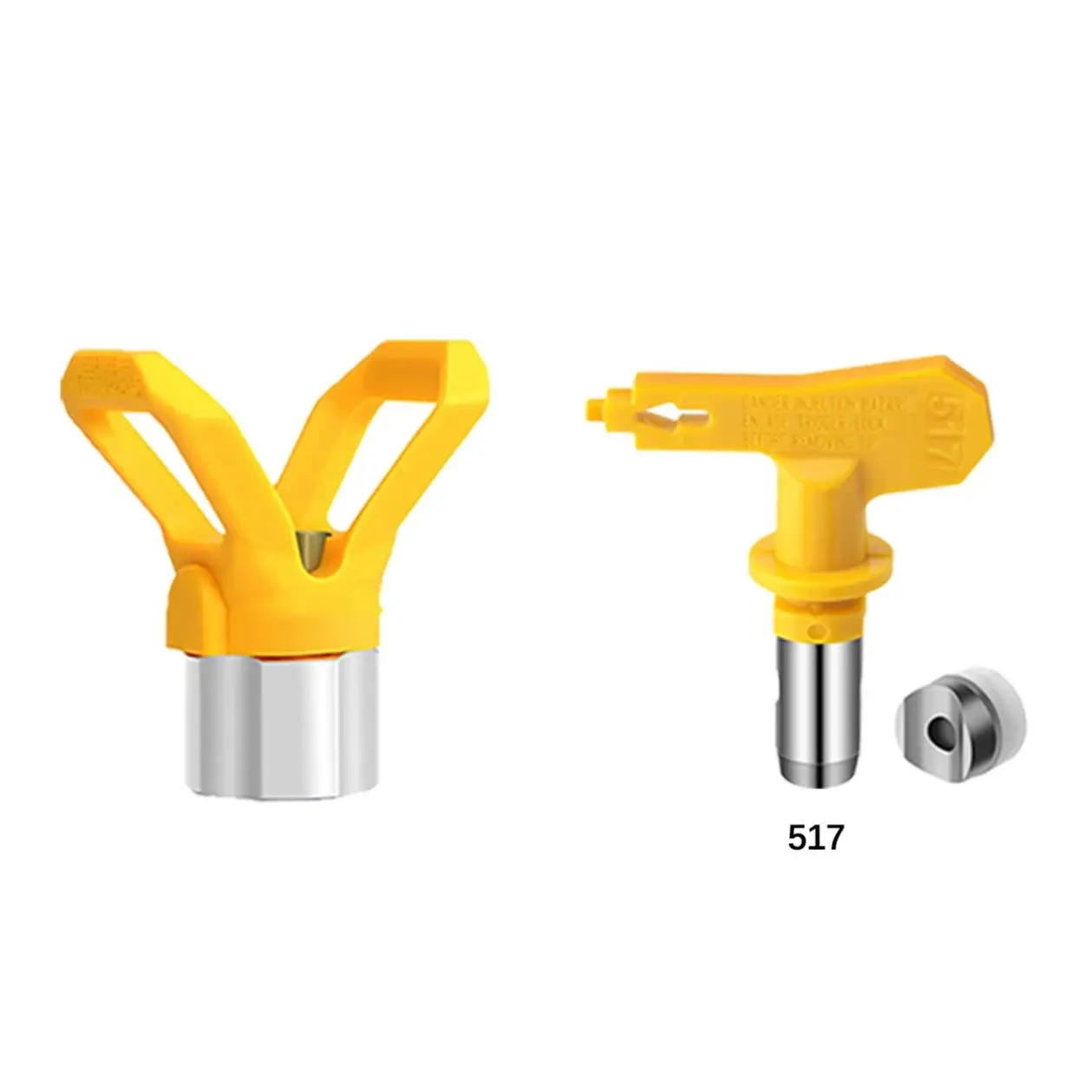conjunto-de-2-bicos-para-pulverizador-de-tinta-airless-com-1-protetor-amarelo-e-bico-517-para-pistola-de-pintura
