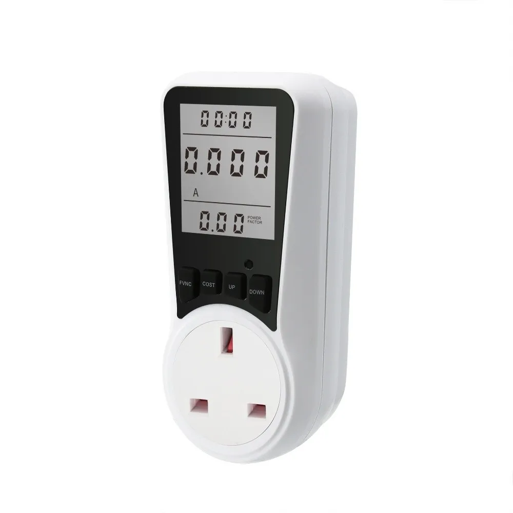Digital Display Electrical Energy Monitor Socket LCD Screen Backlight Power Meter EU/US/UK Plug Real-time Monitoring