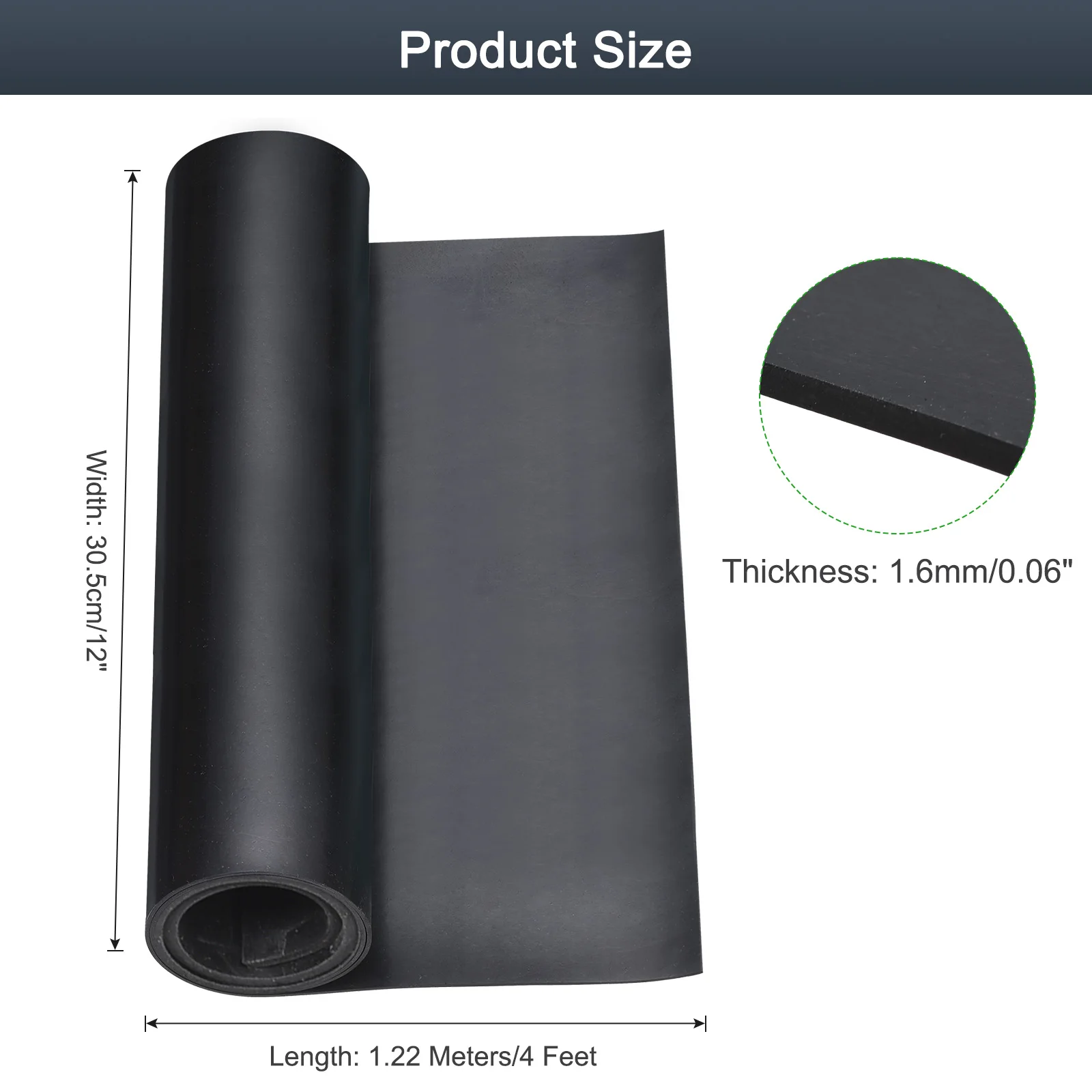2-Pack Silicone Rubber Sheet – 12” X 12” X 1/8” Thick, Heat Resistant (-60 To 200°C) For DIY Gaskets & Seals (Black)