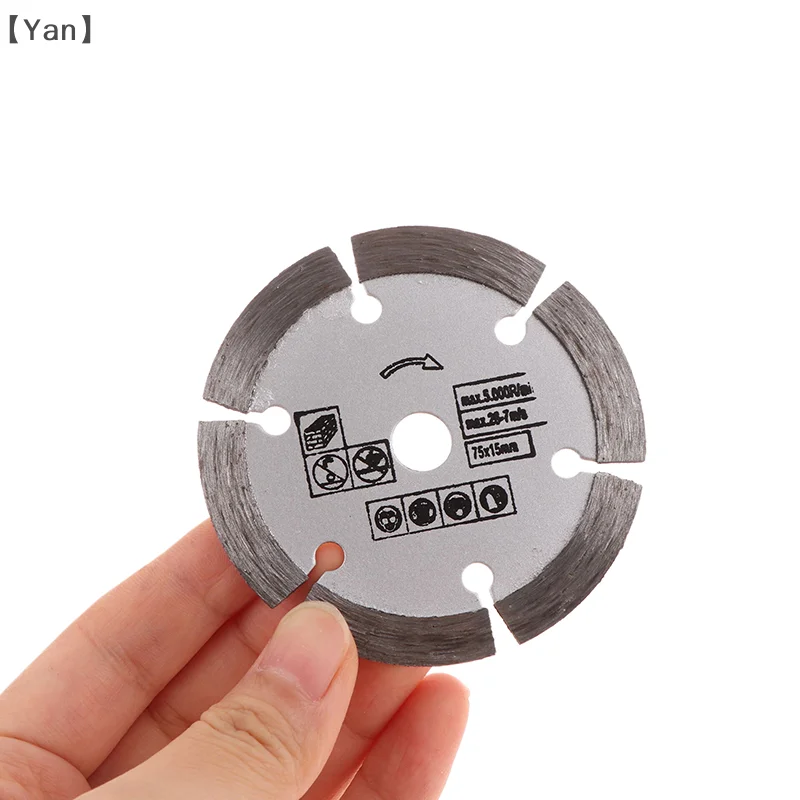 1 pc 75mm disco de corte para moedor de ângulo lâmina de serra de metal rebolo para cortar e polir pedra de telha cerâmica