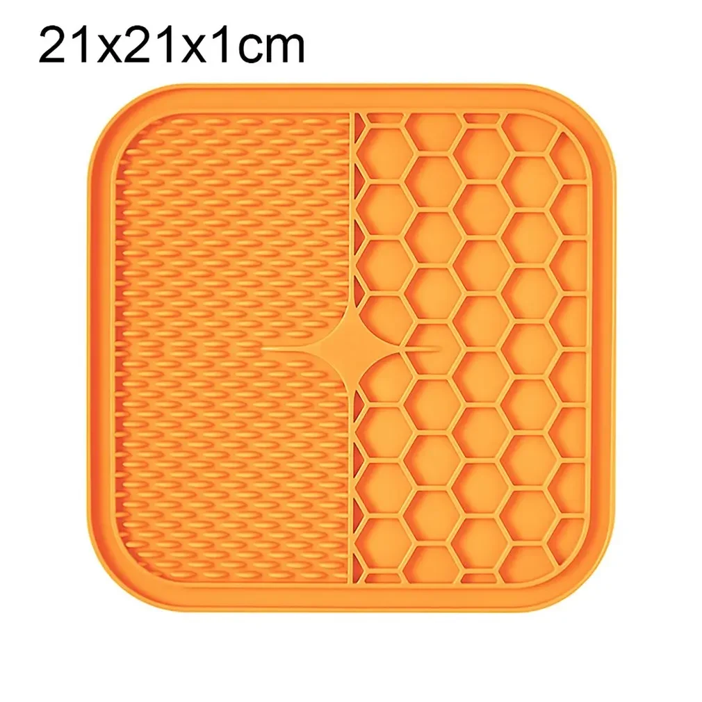 Pet Lick Pad Slower Feeder Pad Cats Dog Mat Feeding Cats Dogs Licking Mat Pet Bathing Distraction Pads Silicone Dispenser Dog