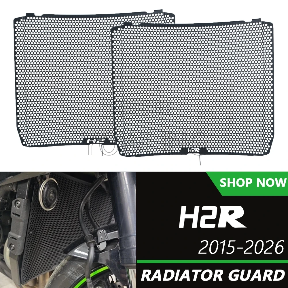 FOR KAWASAKI Ninja H2 Ninja H2R NINJAH2 Motorcycle Radiator Grill Cover Guard Protection ZH2 / SE / Performance 2020-2025 2026