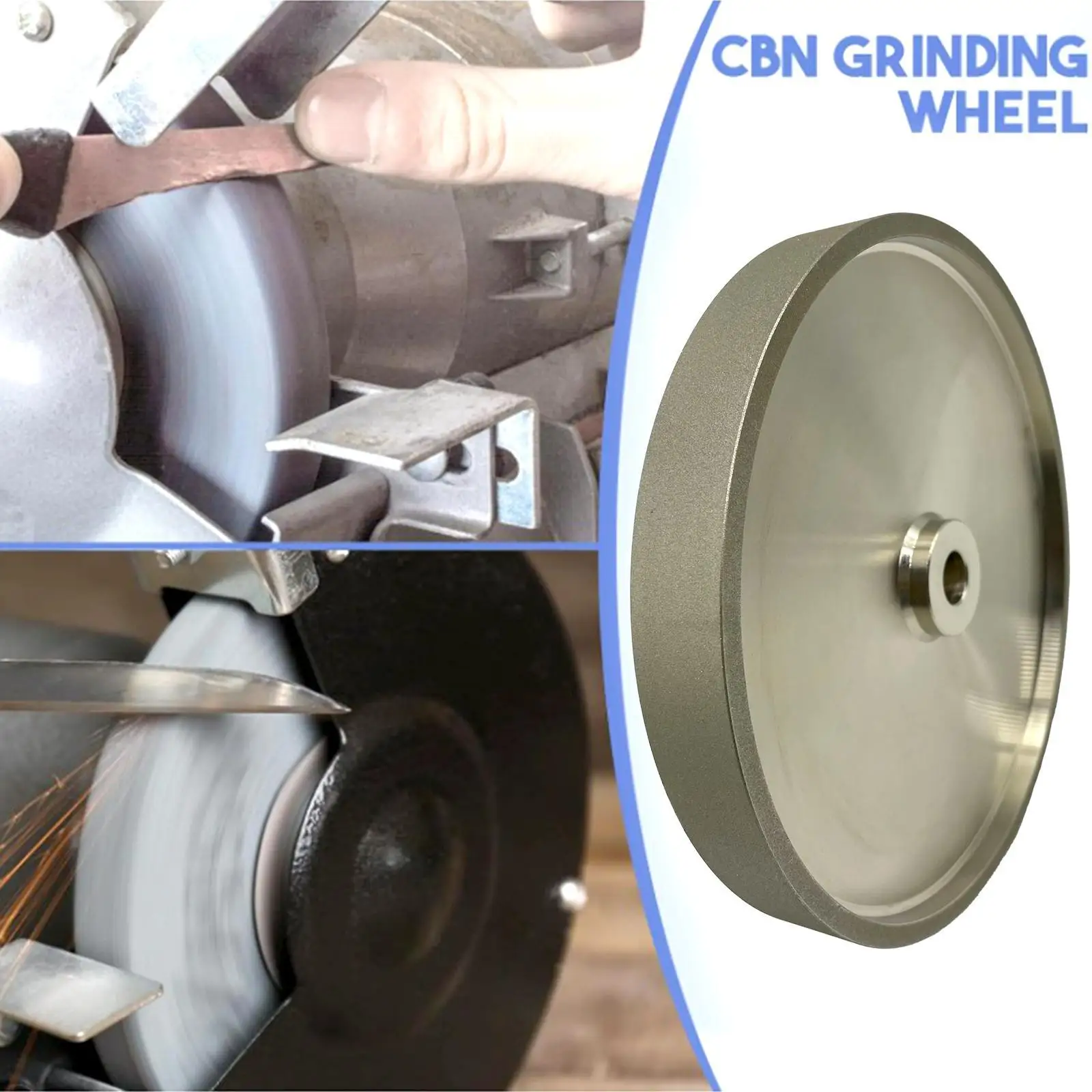 

Cbn Grinding Wheel 1"Wide 5/8" Arbor 8 inch for Woodturning Tools Sharpening High Speed Steel Tools