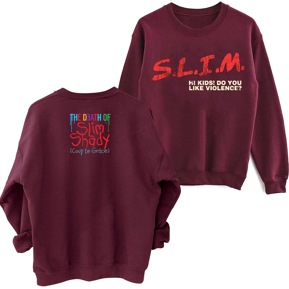 Eminem The Death Of Slim Shady Sweatshirt Harajuku Round Neck Long Sleeve Oversize Hoodie