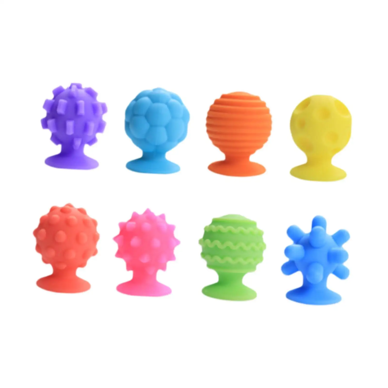 8x Sensory Fidget Textured Suction Toys for Classroom Stocking Stuffers