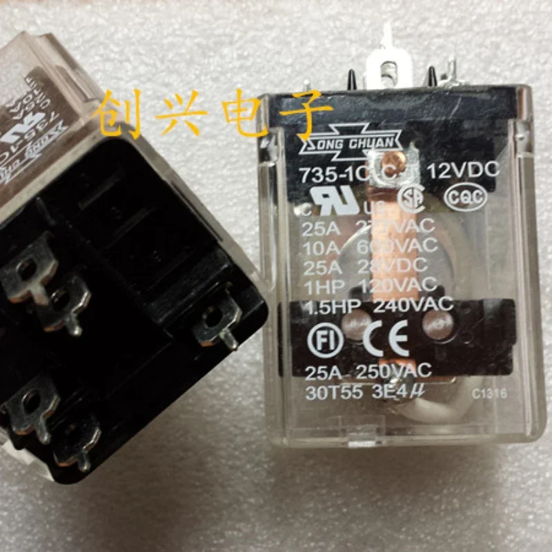 

（Brand New Original）1pcs/lot 100% original genuine relay:735-1C-C-T 12VDC 5pins Intermediate relay