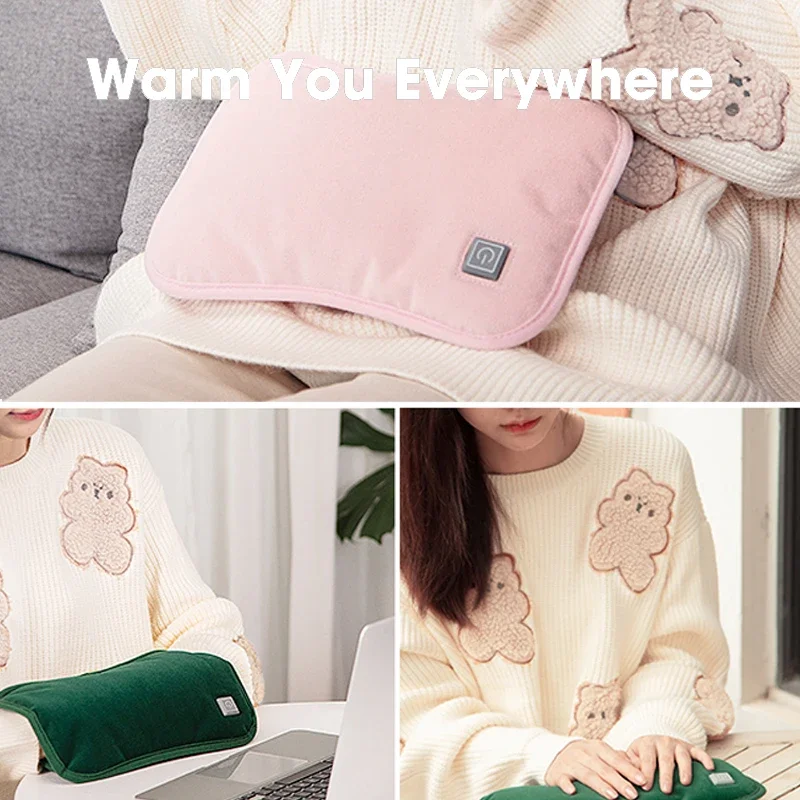 Portable Intelligent Hands Warmer USB Infrared Hand Warmer  Electric Hot Pillow Smart Heated Warm Bag Pain Relief for Winter