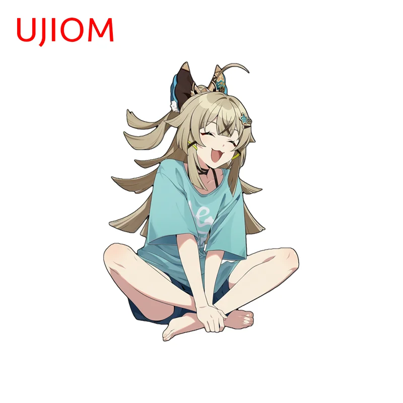UJIOM Kirara Genshin Impact Cute Girl Wall Sticker Sitting Posture Enchanting Decal Suitable For Sofa Wall Windows Decor