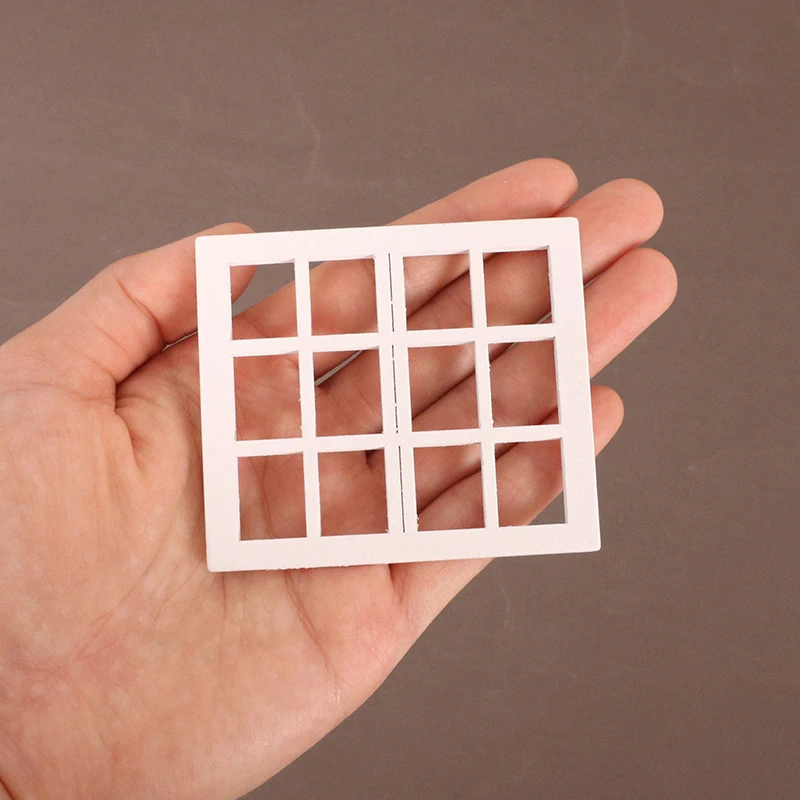 1 pièces 1:12 maison de poupée Mini cadre de fenêtre en bois modèle maison de poupée meubles décoration maison de poupées Micro scène accessoires de Construction
