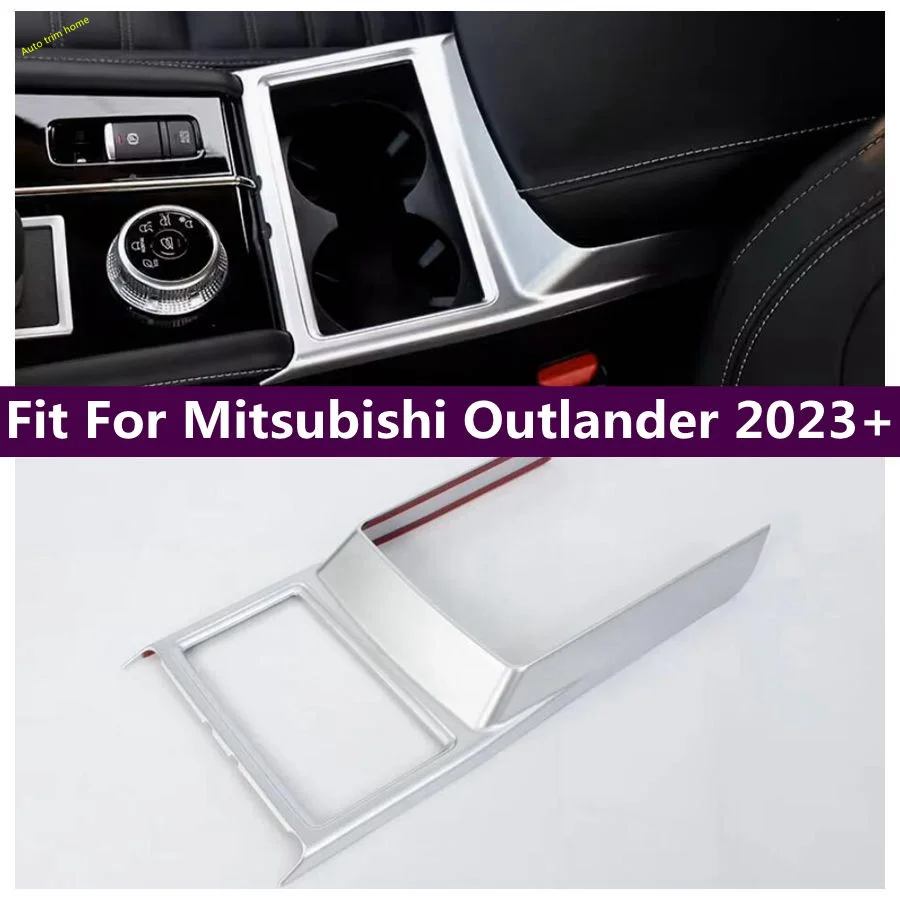 

Car Accessories Gear Shift Box Central Water Cup Bottle Holder Panel Cover Sticker Trim Fit For Mitsubishi Outlander 2023 2024