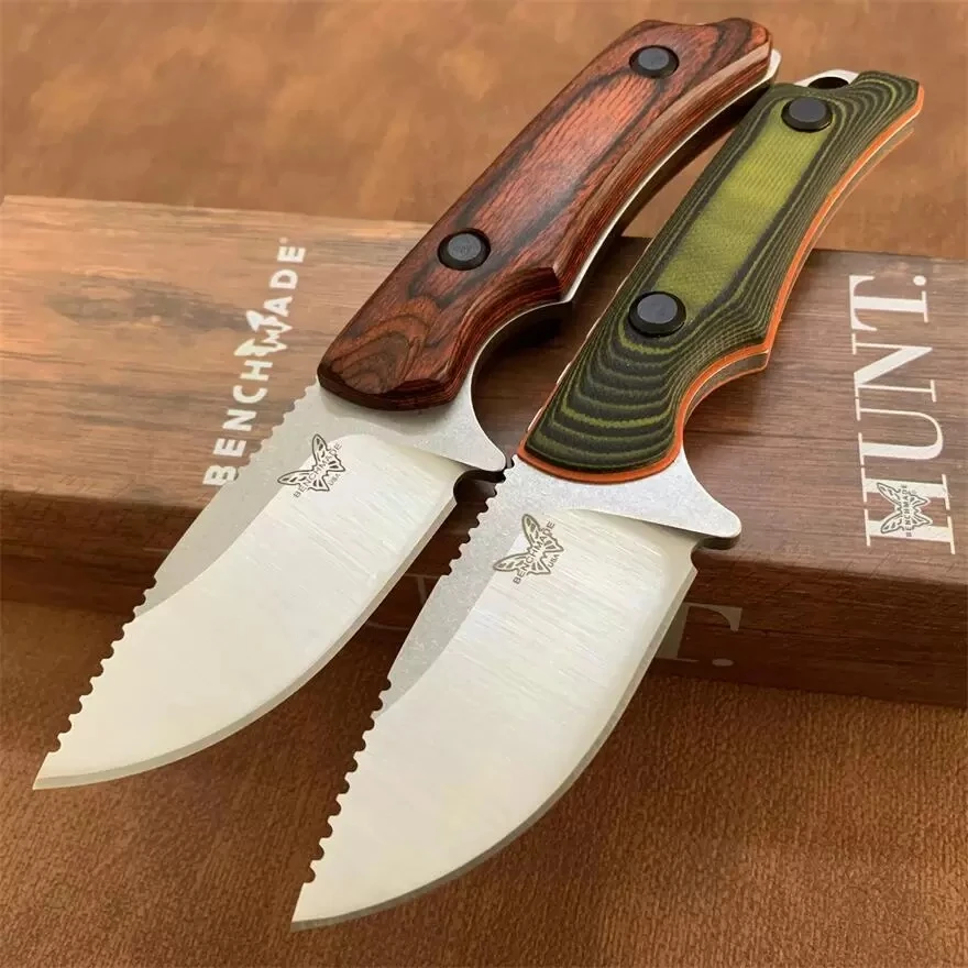 3 Styles BM 15002 15017 Fixed Blade Knife S30V Blade G10/Wood Handles Hidden Canyon Hunter Pocket Tactical EDC Military Knives