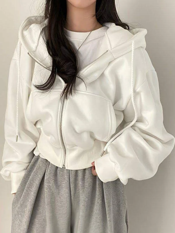 Sudadera con Capucha Deportiva para Mujer, Top Corto con Cremallera, Ropa Deportiva Informal, Prenda Exterior Moderna, Cárdigan Abierto con Ombligo al Descubierto