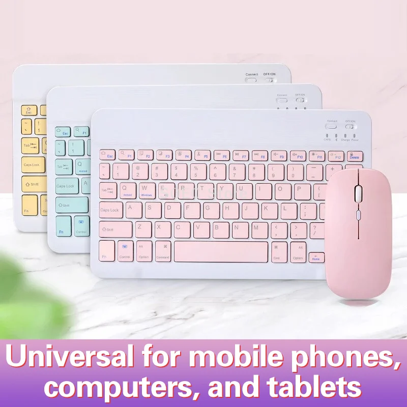 

Universal Wireless Bluetooth Keyboard With Leather Case Stand Cover For IPad10 Inch Tablet For IOS Android Windows