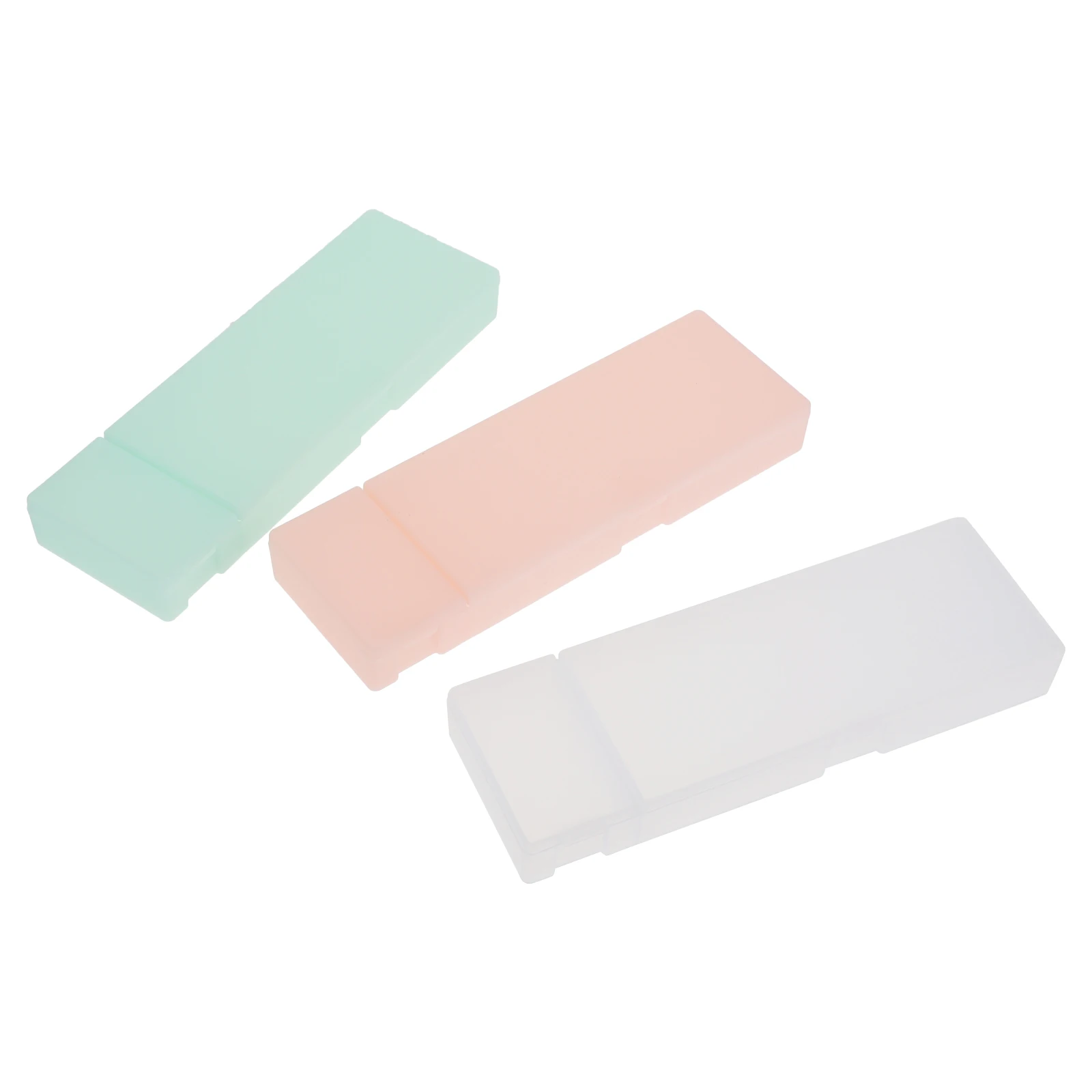 

3pcs Pen Transparent Storage Boxes Plastic Organizer Tattoo Pencil Cases with Lid Storage Toolbox for Artistry