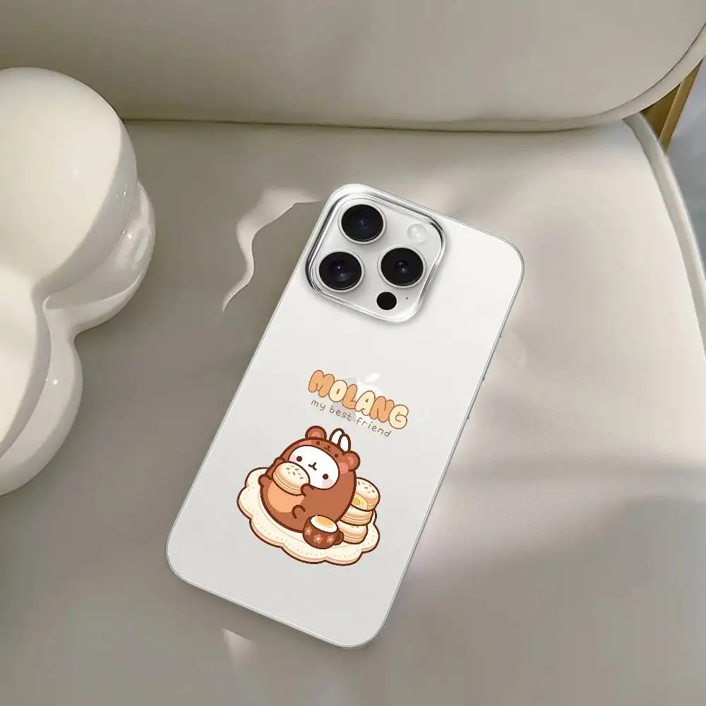 حافظة هاتف لطيفة M-Molang لهاتف آيفون 17 Air 11 12 13 14 15 16 17 Pro Max Plus غطاء ناعم مقاوم للصدمات