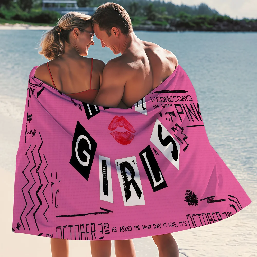 Movie M-Mean G-Girls Pink Towel Quick Drying Beach Towels Are Suitable For Swimming Pools Camping Yoga And The Gym