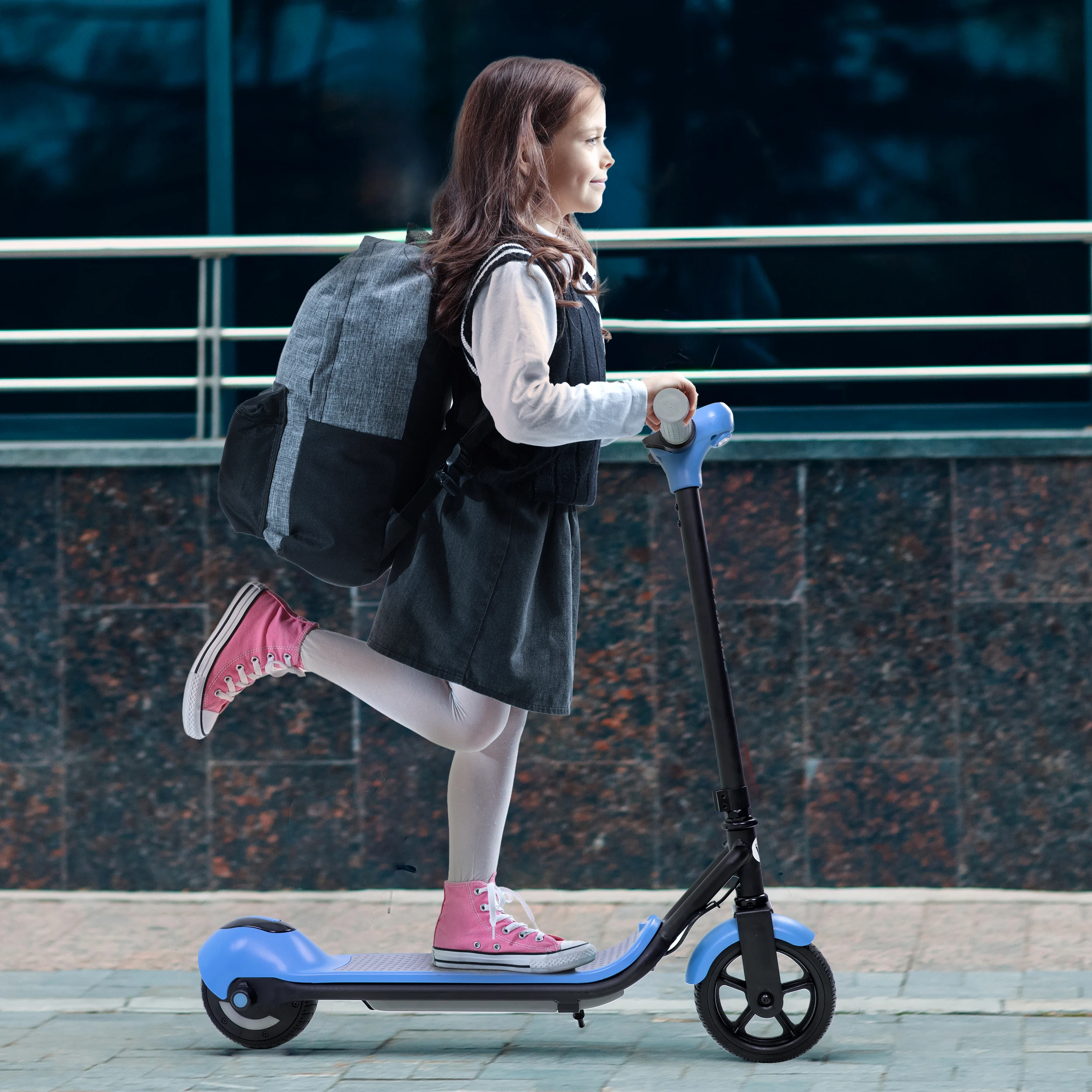 Sinaopus 6,5-inch e-scooter voor kinderen Elektrische scooter bereik 8-10 km elektrische auto met LED-display voor meisjes en jongens - afbeelding 1