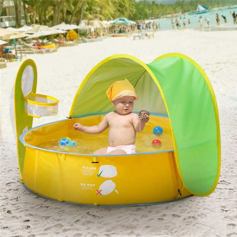 Baby Beach Ten Children's Pool Tent Portable Shade Pool UV Protection Sun Shelter Children Ball Pit Tent PaddlingSwimming Pool