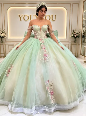 mint green 15 dresses sweet 16 Neckline_Boat Neck