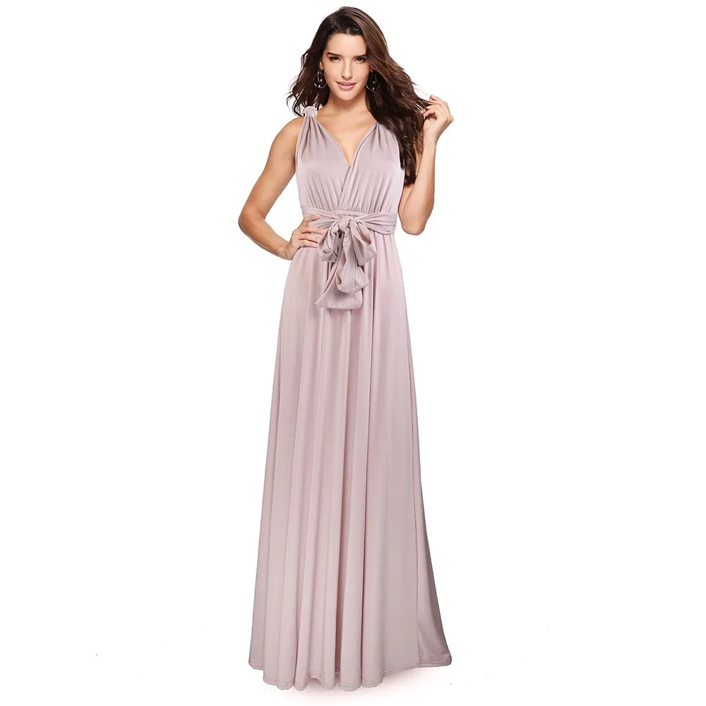 Summer Wedding Guest Dress: Backless V Neck Sleeveless Long Bodycon Party Dress for Prom, Wedding Party & Elegant Night Out