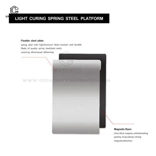 Imagen 2 del producto Placa de construcción Flexible de acero SLA /DLP, Base magnética para impresora 3D Photon/S/X/Mono SE/X/ElegooMars/Pro/2Pro/LD-002H
