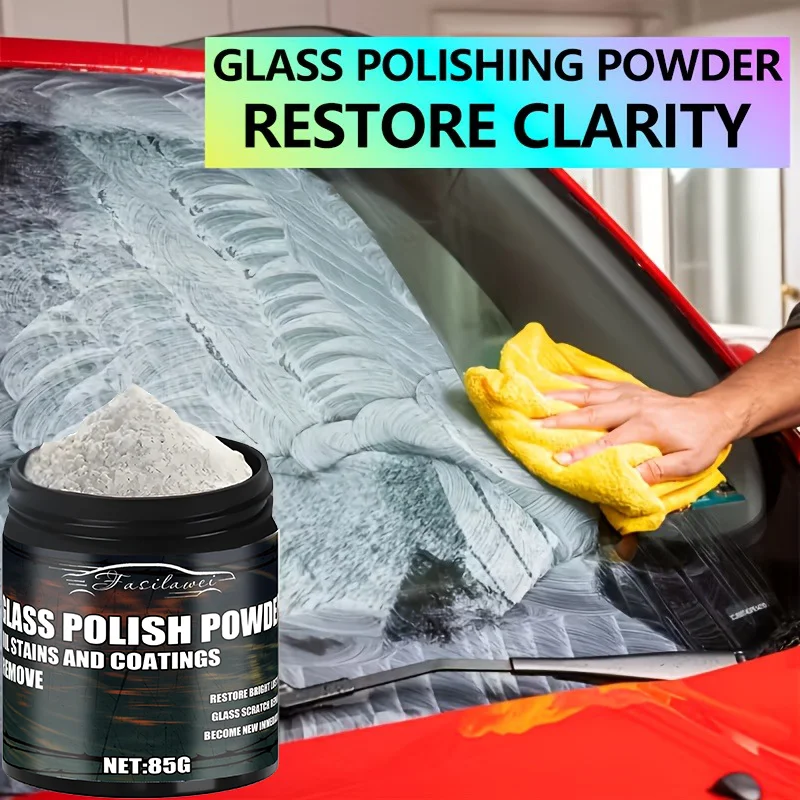 Latest premium glass polishing powder - easy to use, clear glass, drip-proof, leaving glass clean and beautiful.