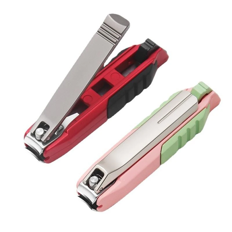 

Anti Splash Toe Nail Clippers with Mobile Phone Holder Manicure Scraper Nail Art Cutter Fingernail Pedicure Trimmer Toenail Tool