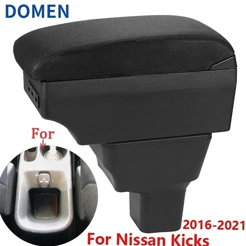 

NEW For Nissan Kicks Armrest For Nissan Kicks Car Armrest box Interior Parts special Retrofit parts Center Storage box USB