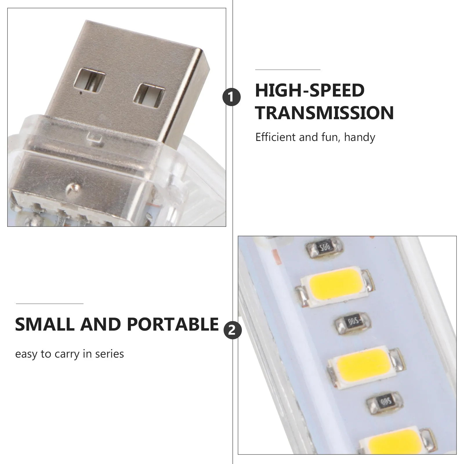 3Pcs USB Night Lamp Portable LED Light Ultra Bright Compact Desktop Table Lamp Decorative Energy Saving for Home School Outdoor