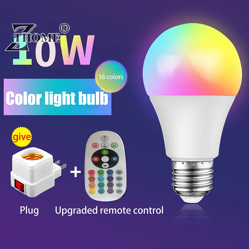 

LED Colored Bulb Colorful Remote Control Bulb RGB Color Changing Globe E27 Screw Mouth Indoor Lighting Dimming Small Night Lamp